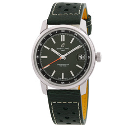 Breitling Top Time B31 Hand Wind Chronometer Green Dial Mens Watch ab3113171l1x1