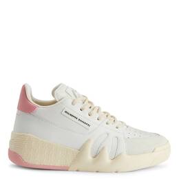 Giuseppe Zanotti Talon Logo-Patch Leather Sneakers, Brand Size 35 ( US Size 5 ) rw30000-010-bianco rosa