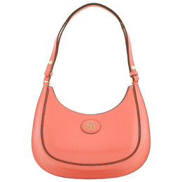 Tory Burch Coral Crush Robinson Embossed Leather Crescent Bag 158509-650