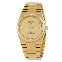 Tissot PRX T1372073302100 Automatic Ladies Watch - Gold-tone Steel, Champagne Dial