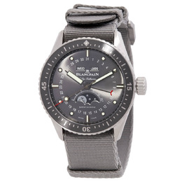 Blancpain Fifty Fathoms Automatic Moon Phase Grey Dial Mens Watch 5054-1210-naga