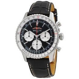 Breitling Navitimer Chronograph Automatic Chronometer Black Dial Mens Watch ab0138211b1p1