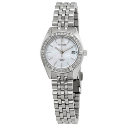 Citizen Quartz Crystal Mother of Pearl Dial Ladies Watch eu6060-55d