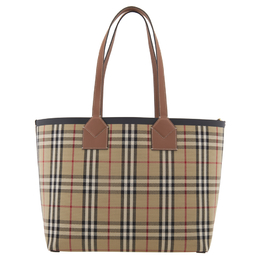 Burberry Ladies Medium London Check-Pattern Tote Bag 8066223
