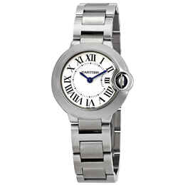 Cartier Ballon Bleu Silver Dial Stainless Steel Ladies Watch w69010z4