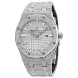 Audemars Piguet Royal Oak 67653BC.GG Ladies Frosted Gold Silver Dial Watch