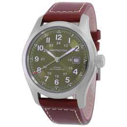 H70605560 Hamilton Khaki Field Automatic Green Dial Watch