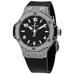 Hublot Big Bang Black Dial Black Rubber Ladies Watch 361.sx.1270.rx.1704