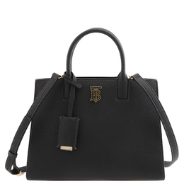 Burberry Black Frances TB Plaque Tote Bag 8072511
