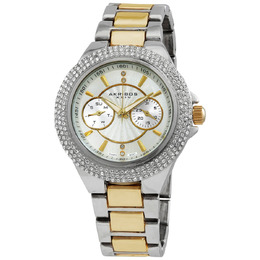Akribos XXIV Black Dial Two-tone Ladies Watch ak789ttgb