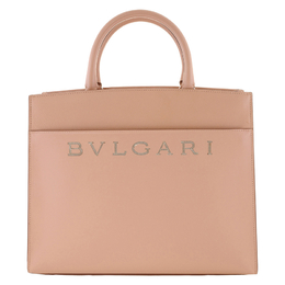 Bvlgari Leather Logo Tote Bag 291653