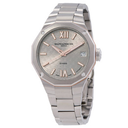 Baume & Mercier Riviera Quartz Grey Sunray Dial Ladies Watch m0a10730