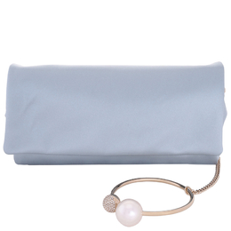 Jimmy Choo Xandra Bangle Handle Clutch j000164123-ice blue/light gold