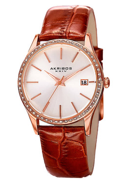 Akribos XXIV Lumin Quartz Silver Dial Ladies Watch p50141