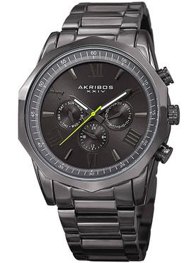 Akribos XXIV Enterprise Quartz Grey Dial Mens Watch p50162