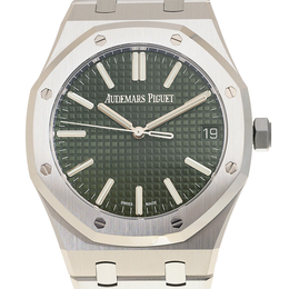 Pre-owned Audemars Piguet Royal Oak ''50Th Anniversary'' Green Dial Mens Watch 15510st.oo.1320st.04