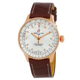 Breitling Navitimer 36mm Automatic Mother of Pearl Diamond Ladies Watch r17327211a1p1