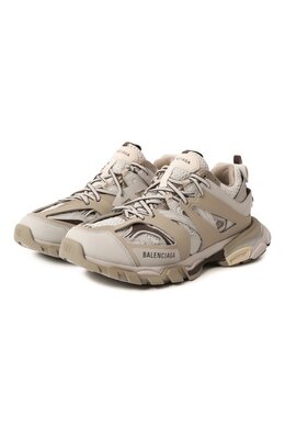 Balenciaga: Бежевые кроссовки  Track