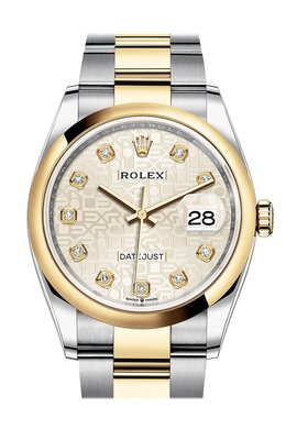 Rolex Datejust 36 Silver Jubilee Dial Automatic Mens Steel and Yellow Gold Ref. 126203SJDO