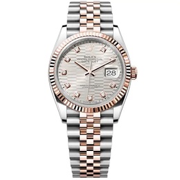 Rolex Datejust 36 Silver Fluted-Motif Diamond Automatic Mens Watch m126231-0039