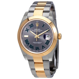 Rolex Datejust 41 Slate Dial Automatic Mens Steel and 18kt Yellow Gold Oyster Watch 126303GYRO 126303 gyro