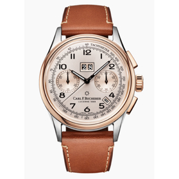 Carl F. Bucherer HERITAGE BICOMPAX ANNUAL Chronograph Tachymeter Champagne Dial Unisex Watch 10803.07.42.01