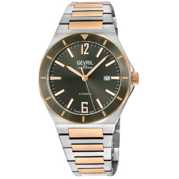 Gevril High Line Automatic Green Dial Mens Watch 48405b