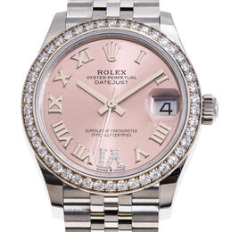 Rolex Datejust 31 Automatic Diamond Pink Dial Ladies Watch 278384prdj