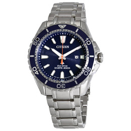 Citizen Promaster Diver 200 Meters Eco-Drive Blue Dial Steel Mens Watch bn0191-55l