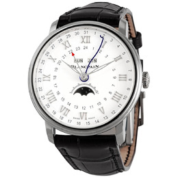 Blancpain Villeret Complete Calender Moonphase Automatic White Dial Mens Watch 6676-1127-55b