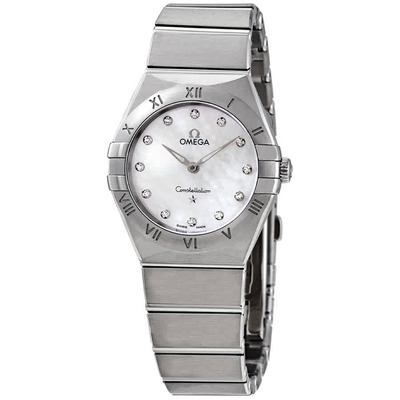 Omega Constellation Manhattan Diamond Mother of Pearl Dial Ladies Watch Ref 131.10.28.60.55.001 (arb6137)