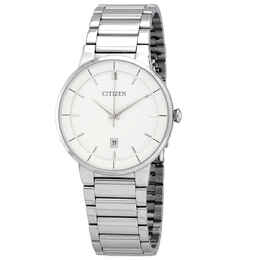 Citizen Quartz White Dial Stainless Steel Mens Watch bi5010-59a