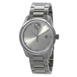 Movado Verso Quartz Gunmetal Dial Mens Watch 3600860