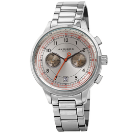 Akribos XXIV AK1071SS Mens Silver Dial Quartz Watch