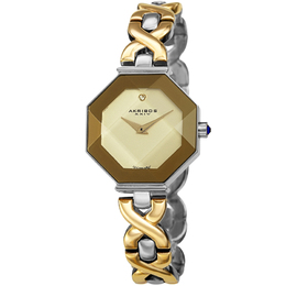 Akribos XXIV Ladies Watch AK1086TTG - Diamond Gold Dial