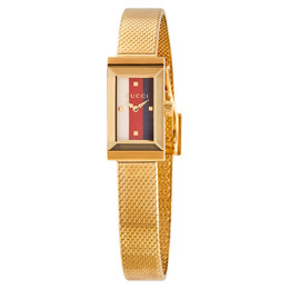 Gucci G-Frame Quartz White, Red and Navy Dial Ladies Watch ya147511