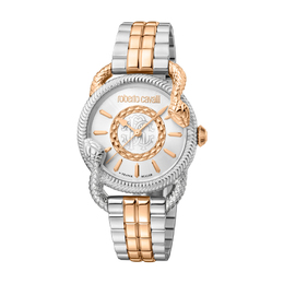 Roberto Cavalli rv1l126m1071 Ladies' Quartz Watch - Silver Dial, Two-tone Bracelet