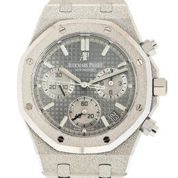 Pre-owned Audemars Piguet Royal Oak Chronograph Frosted Grey Dial Mens Watch 26239BC.GG.1224BC