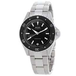 Mido Ocean Star Automatic Black Dial Ladies Watch m0262071105100