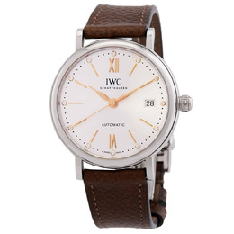 IWC Portofino Automatic Diamond Silver Dial Mens Watch iw458614