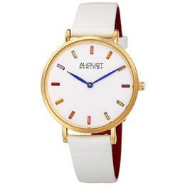 August Steiner AS8287WT Gold-tone Composite Metal Ladies Watch