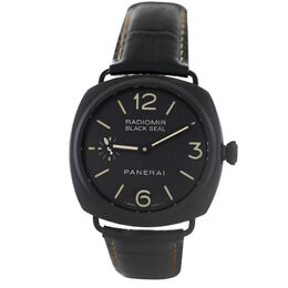 Pre-owned Panerai Radiomir Black Seal Black Dial Mens Watch pam00292