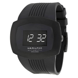 Hamilton Pulsomatic Black Digital Dial Black PVD Mens Watch h52585339