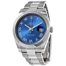 Rolex Datejust 41 Automatic Blue Dial Stainless Steel Mens Watch 126300 0017 m126300-0017