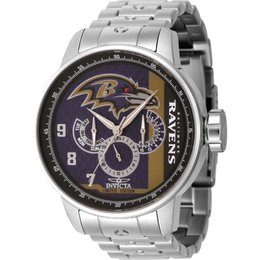 Invicta NFL Baltimore Ravens GMT Quartz Mens Watch Model:45140