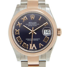 Rolex Datejust 31 Aubergine Dial Automatic Ladies Steel and 18kt Everose Gold Oyster Watch 278241aurdo