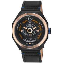 GV2 Gevril Stella Solare Orange Dial Mens Watch 43802