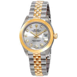 Rolex Lady Datejust 28 Silver Dial Steel and 18K Yellow Gold Jubilee Watch 279163sdj