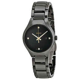Rado True Black Dial Black Ceramic Ladies Watch r27059712