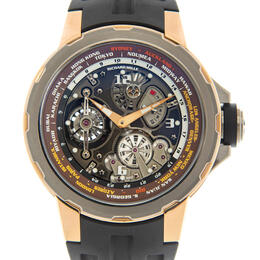Richard Mille Manual Winding Tourbillon Worldtimer Hand Wind Mens Watch rm58-01